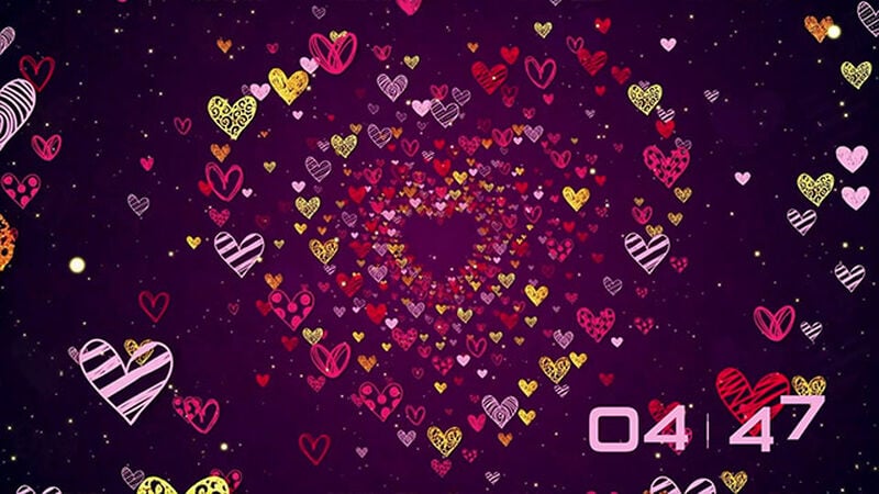 Doodle Hearts Countdown